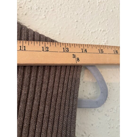 CAbi Womens Faux Fur Alpaca Mohair Blend Vest Brown Ribbed Knit Back - Picture 6 of 8